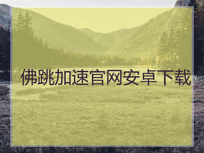 佛跳加速官网安卓下载