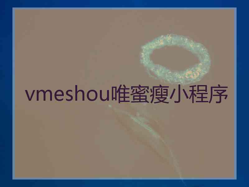 vmeshou唯蜜瘦小程序