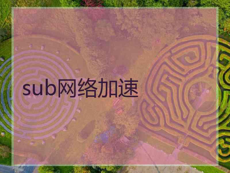 sub网络加速