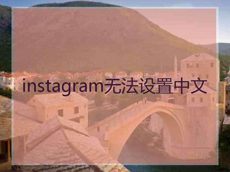 instagram无法设置中文