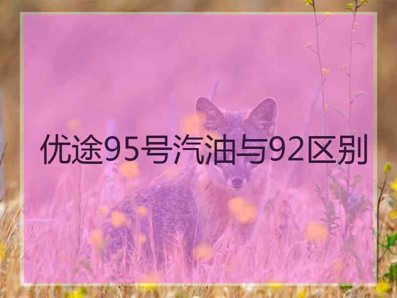 优途95号汽油与92区别