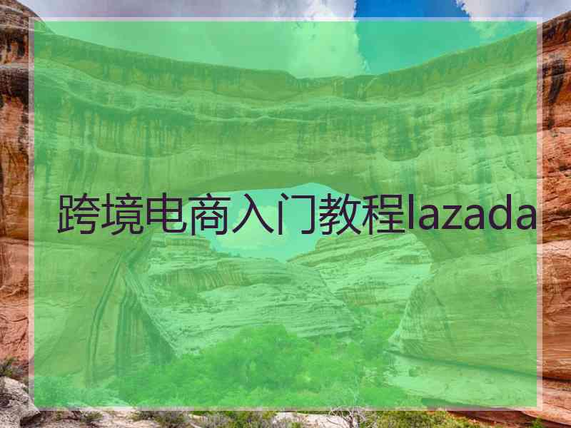 跨境电商入门教程lazada