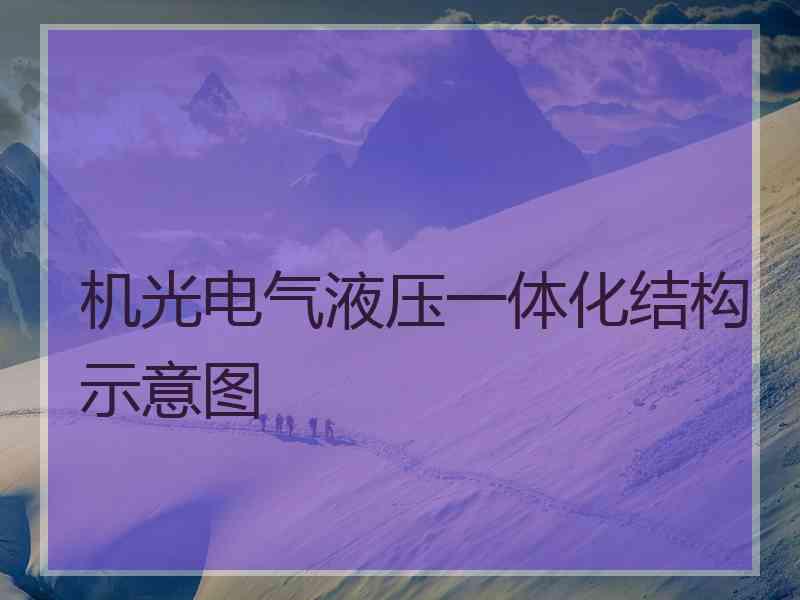 机光电气液压一体化结构示意图