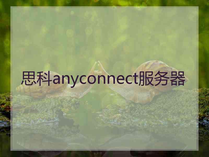 思科anyconnect服务器