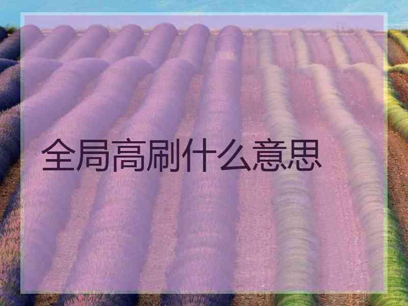 全局高刷什么意思