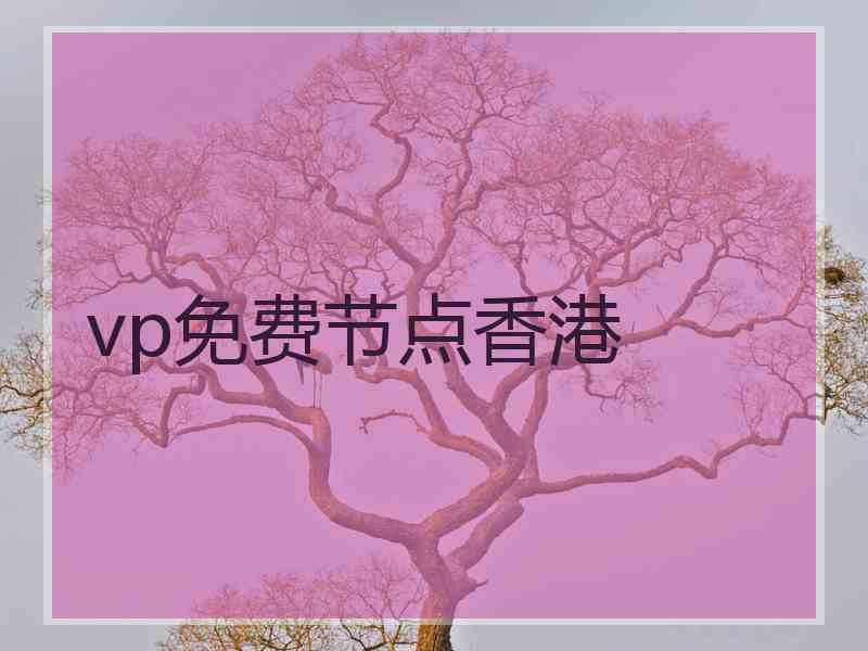 vp免费节点香港