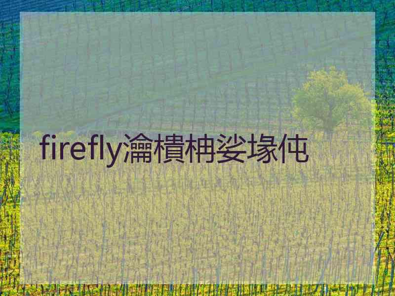 firefly瀹樻柟娑堟伅