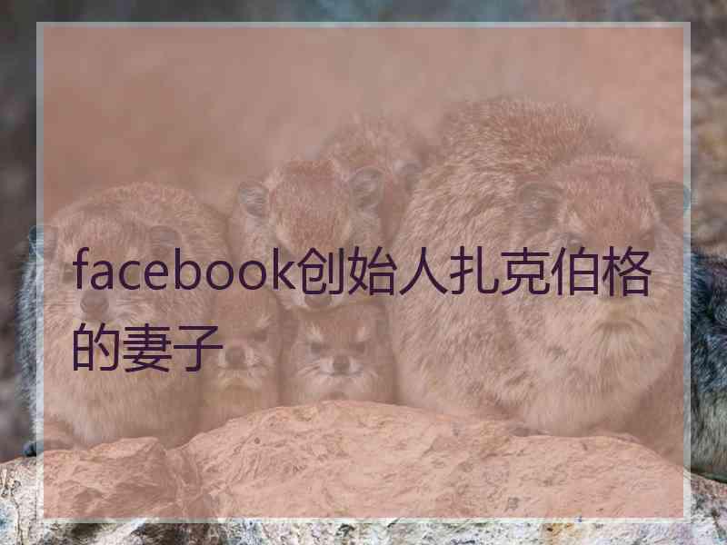 facebook创始人扎克伯格的妻子