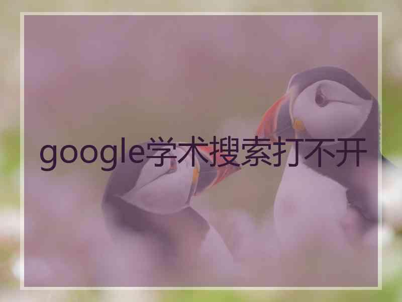 google学术搜索打不开