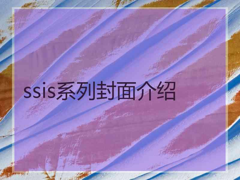 ssis系列封面介绍