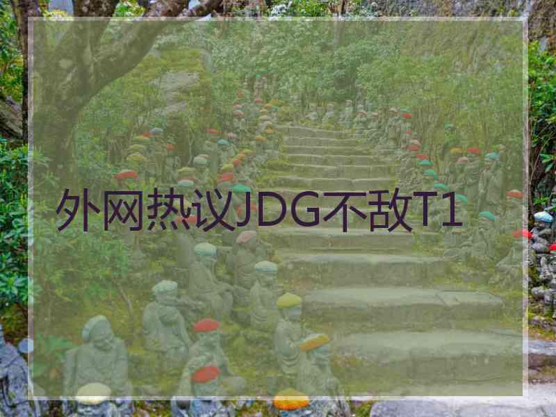 外网热议JDG不敌T1