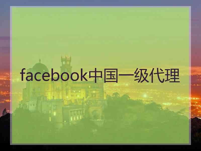 facebook中国一级代理