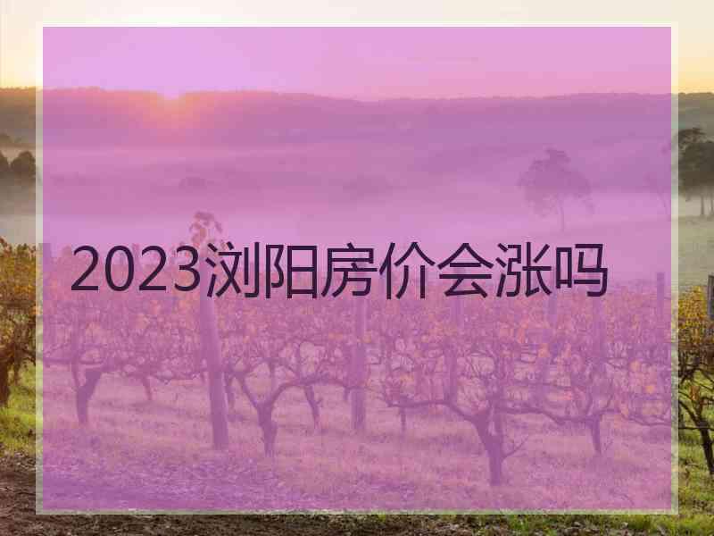 2023浏阳房价会涨吗